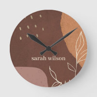 Elegant Abstract Rust Brown Orange Leafy Foliage