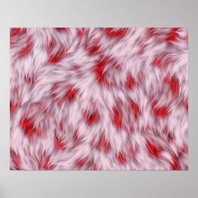 Elegant Abstract Soft Fluffy Fur Pattern | Poster (Front)