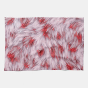 Elegant Abstract Soft Fluffy Fur Pattern Tea Towel