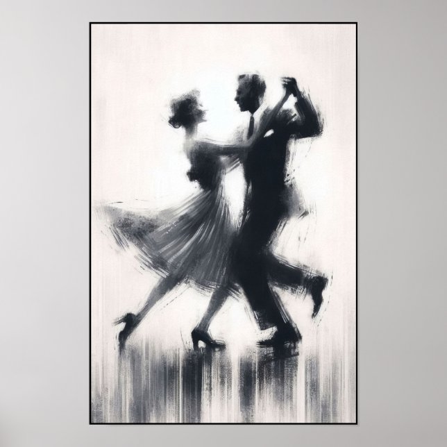 Elegant Abstract Swing Dance  Poster (Front)