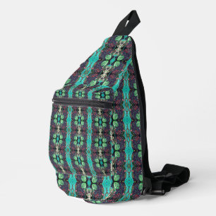 Elegant Abstract Symmetrical Art Neuvau Two Colour Sling Bag