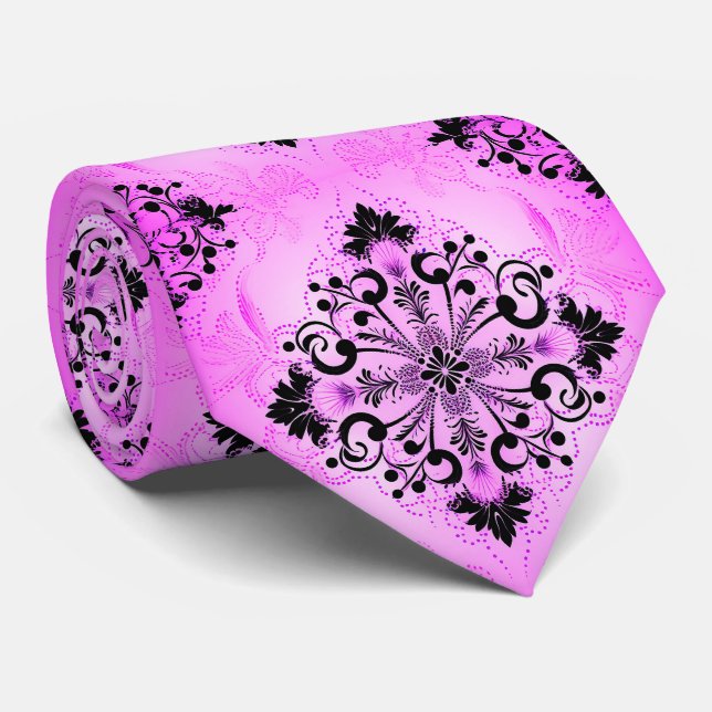 Elegant Abstract Trendy Modern Chic Novelty Tie (Rolled)