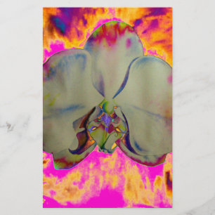 Elegant abstract tropical floral stationery
