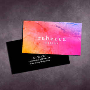 Elegant abstract vibrant colourful graphic design business card