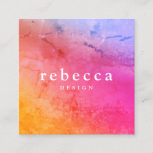 Elegant abstract vibrant colourful graphic design square business card