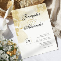 Elegant Abstract Watercolor Gold Wedding
