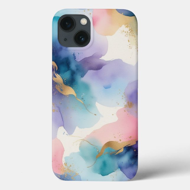 Elegant Abstract Watercolor iPhone Case (Back)