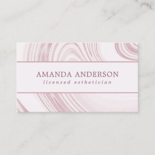 Elegant Abstract Watercolor Marble   Business Card
