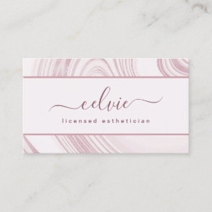 Elegant Abstract Watercolor Marble   Business Card