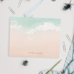 Elegant abstract wave Personalised Stationery Card