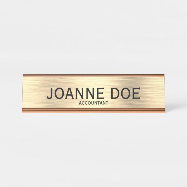 Elegant Accountant Desk Name Plate (Front)