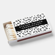 Elegant Accountant Numbers Chic White Personalised