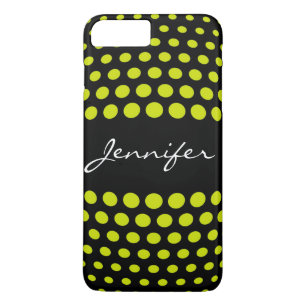 Elegant Acid green Polka Dots Pattern Case-Mate iPhone Case