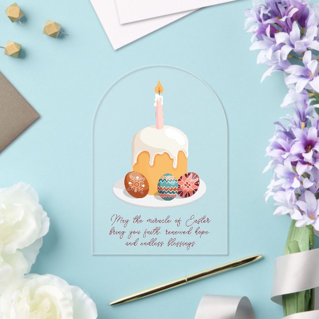 Elegant Acrylic Easter Greeting Card  Acrylic Invitations (Insitu (Wedding))