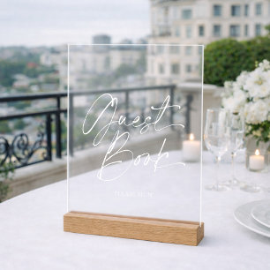 Elegant Acrylic Guest Book Sign