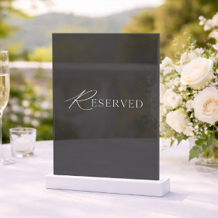 Elegant Acrylic Reserved Wedding Sign Invitations