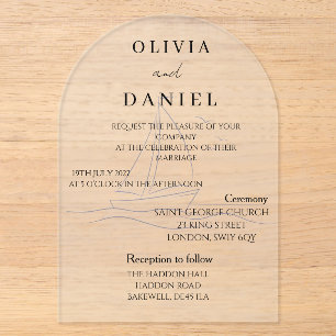 Elegant Acrylic Wedding Invitation