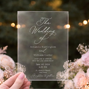 Elegant Acrylic Wedding Invitation