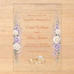 Elegant Acrylic Wedding Invitation