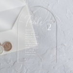 Elegant Acrylic Wedding Seating Chart Cards<br><div class="desc">Introducing our Elegant Acrylic Wedding Seating Chart Cards! These cards offer a perfect blend of sophistication and simplicity, ideal for any elegant wedding affair. With its classic black background and crisp white letters, finding your seat has never been easier. Personalised with custom names, these cards exude a casual minimalist charm...</div>