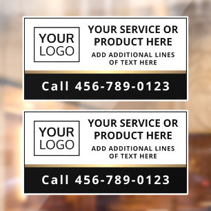 Elegant add logo black and white business service