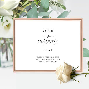 Elegant, Add Your Custom Text, Script Wedding Sign