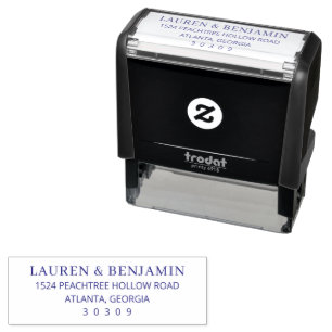 Elegant Address Label Design Self-inking Stamp