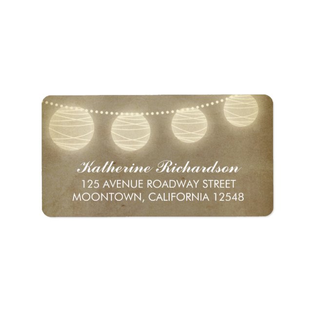 elegant address label with lanterns and lights (Front)