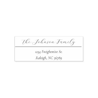 elegant address stamp