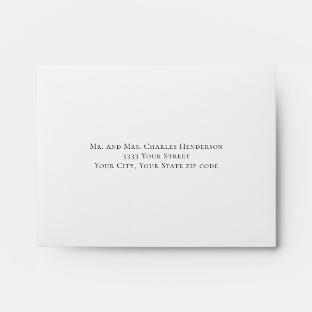Elegant Addressed RSVP Wedding Envelope (Front)