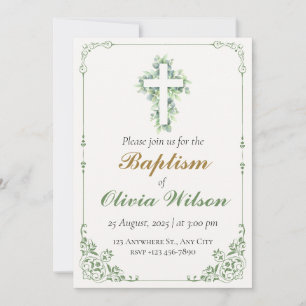 Elegant Adult Baptism Invitation