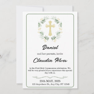 Elegant Adult Baptism Invitation