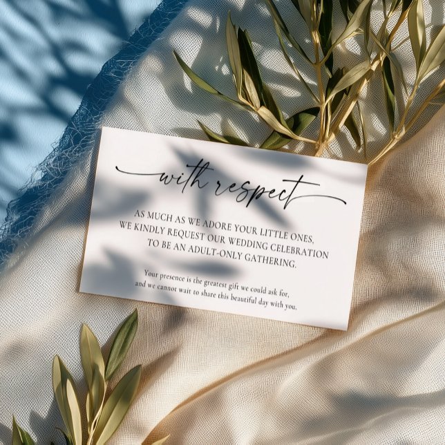 Elegant Adults Only Wedding Enclosure Card (Creator Uploaded)