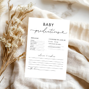Elegant Advice and Predictions Baby Shower Games  Flyer