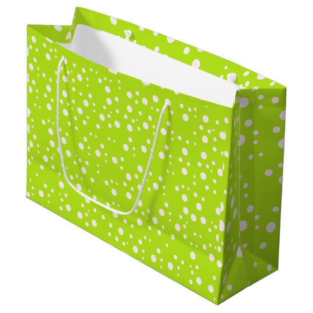 Elegant Aesthetic Green Gift Bag (Front Angled)