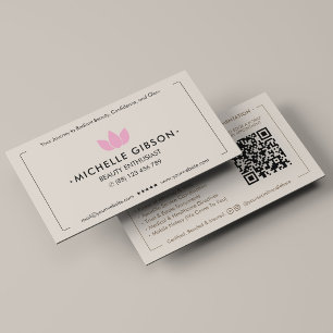 Elegant Aesthetic Sand Ivory Professional Branding Business Card