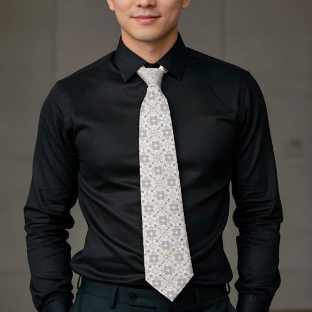 Elegant Aesthetics Spanish Geometric Pattern Tie (Creator Uploaded)