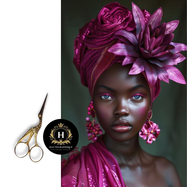 Elegant African American Purple Floral Decoupage Tissue Paper (Creator Uploaded)