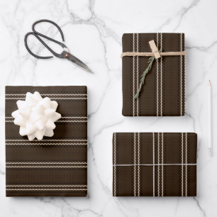 Elegant African Brown Wrapping Paper Sheet