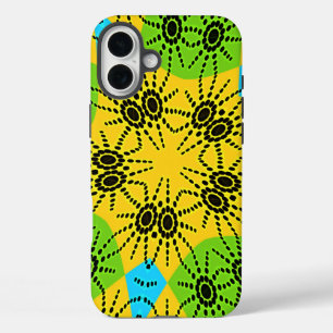 Elegant African-Inspired Spider Traditional Motif iPhone 16 Plus Case