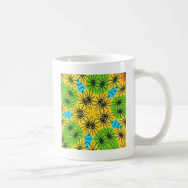 Elegant African-Inspired Spider Traditional Motif  Coffee Mug (Right)