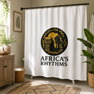 Elegant African Lion Drum Shower Curtain