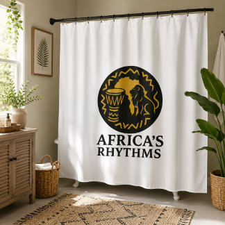 Elegant African Lion Drum Shower Curtain