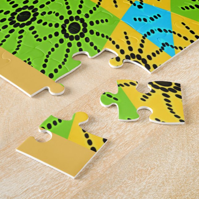 Elegant African Spider Motif vector art print! Jigsaw Puzzle (Side)