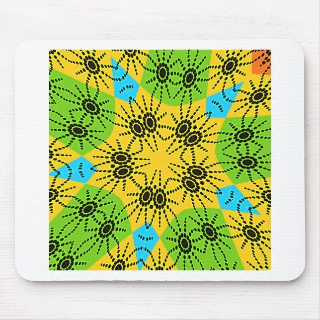 Elegant African Spider Motif vector art print! Mouse Pad (Front)