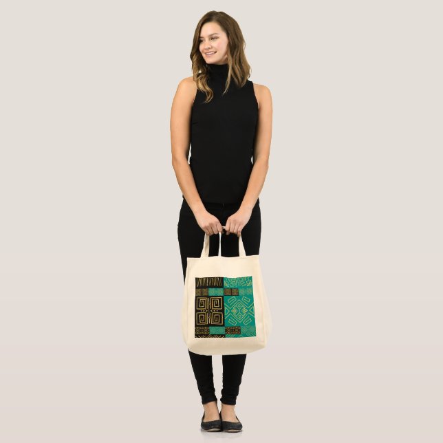 Elegant African Tribal Geometric Pattern  Tote Bag (Front (Model))