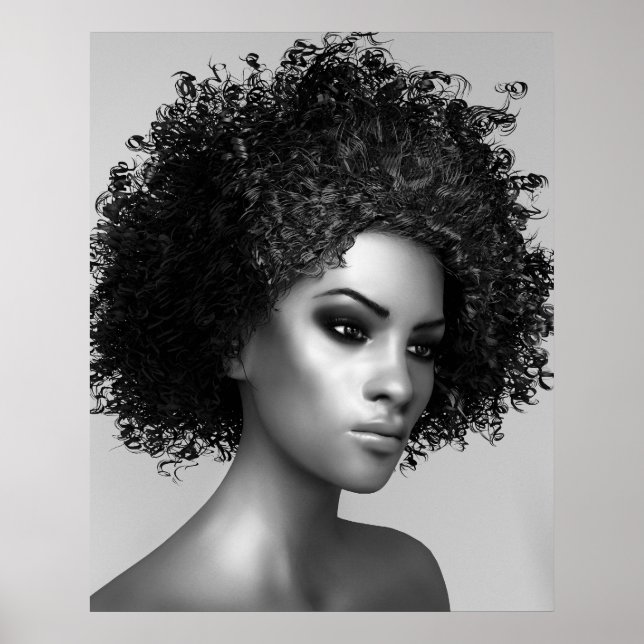 Elegant Afro Hair Poster (Front)