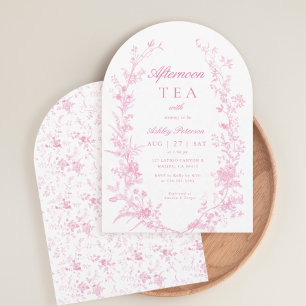 Elegant Afternoon Tea Party Girl Baby Shower Arch Invitation