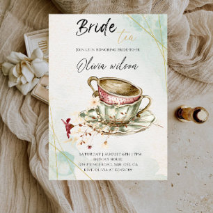 Elegant Afternoon Tea Party Invite for Bride-to-Be