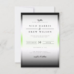 Elegant Agender Pride Wedding Invitation